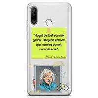 Huawei Nova 4e Kılıf Caps Eisnstein Arka Kapak Koruma Desenli Full Koruyucu