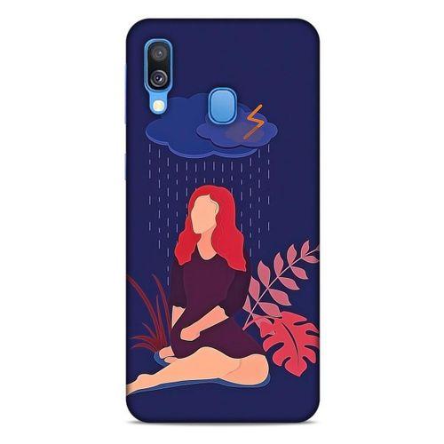 Samsung Galaxy A40 Kılıf Depresyon (4) Koruma Kılıfı Açık Kahverengi