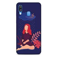 Samsung Galaxy A40 Kılıf Depresyon (4) Koruma Kılıfı Açık Kahverengi
