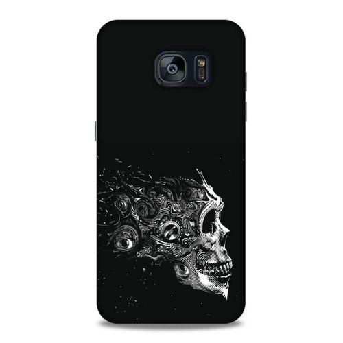 Lopard Samsung Galaxy S7 Edge Uyumlu Kılıf Tattoo's (9) Kılıf Beyaz Siyah