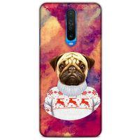 Xiaomi Redmi K30 Kılıf Köpek Kıyafetleri (6) Silikon Kılıf Pug Kazak