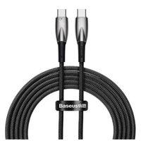 Baseus Glimmer Series Siyah Cadh000801 2mt 100w  Pd Type-c To Type-c Şarj Kablosu Örgülü