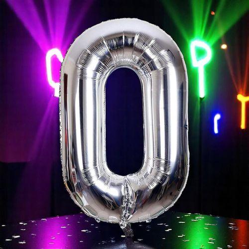 YÜKSEK KALİTE 1 METRE GÜMÜŞ 0 RAKAM BALON GÜMÜŞ 0 RAKAM FOLYO BALON UÇAN BALONA HELYUM GAZINA UYGUN