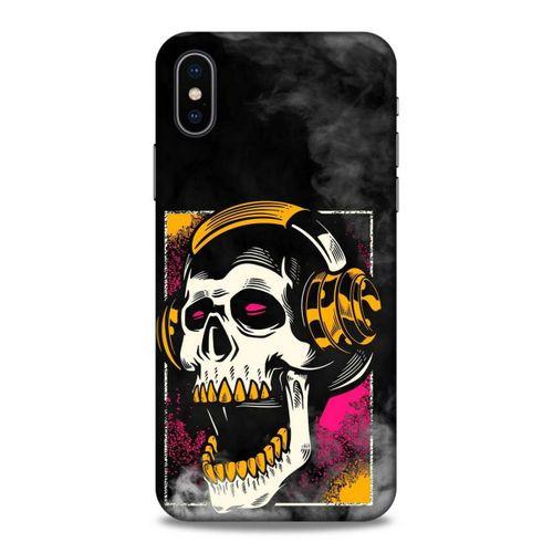 Lopard Apple Iphone X Uyumlu Kılıf Tattoo's (10) Full Koruma Kılıfı Turuncu