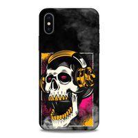 Lopard Apple Iphone X Uyumlu Kılıf Tattoo's (10) Full Koruma Kılıfı Turuncu