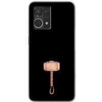 Oppo Reno 7 4G HD Baskılı Kılıf + 9D Tam Ekran Koruyucu - Thor Çekiç