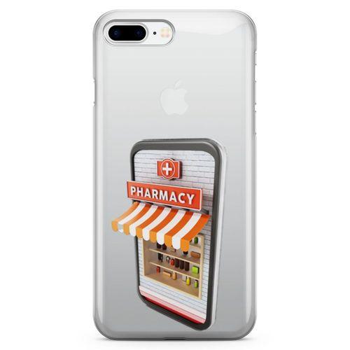 Apple iPhone 8 Plus Kılıf Nöbetçi Eczaneler Arka Kapak Koruma Desenli Full Koruyucu