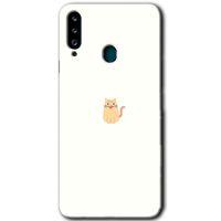 Galaxy A20s Kılıf HD Desen Baskılı Arka Kapak - Cat Minimalism