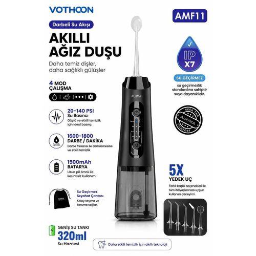 Ağız Duşu Diş Bakım Cihazı 4 Modlu Diş Arası Temizleyici 320ml 5 Başlıklı 1500 Mah Kablosuz
