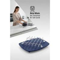 Juliette Serisi Krom Kare Metal Nihale - 19 cm Isıya Dayanıklı Lüks Tencere Altlığı