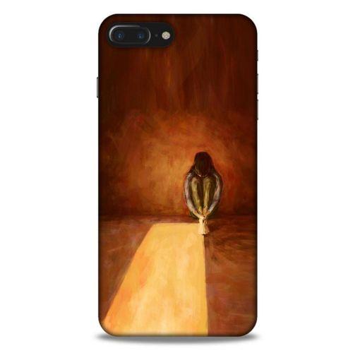 Apple Iphone 7 Plus Kılıf Depresyon (47) Crystal Flex Kılıf Siyah Kırmızı