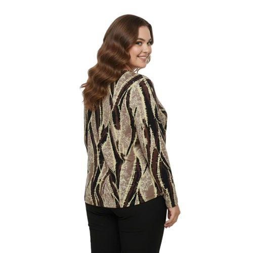 Kadın V Yaka Baskılı 2 Düğmeli Bluz BGL-ST05095