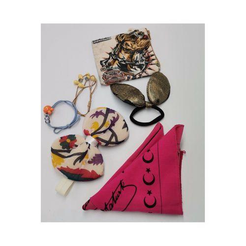 Renkli Desenli Taç Toka Bandana Set