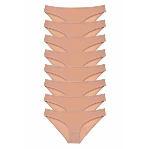 8 adet Süper Eko Set Likralı Kadın Slip Külot Ten