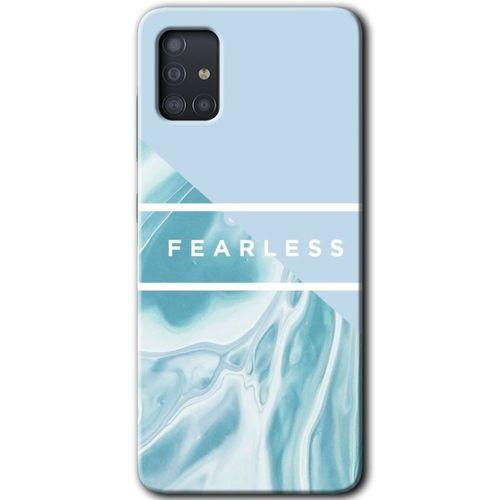 MRCİLETİSİM Samsung Galaxy A51 Kılıf Baskılı Kapak - Fearless +Tam Ekran Koruyucu
