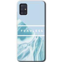 MRCİLETİSİM Samsung Galaxy A51 Kılıf Baskılı Kapak - Fearless +Tam Ekran Koruyucu