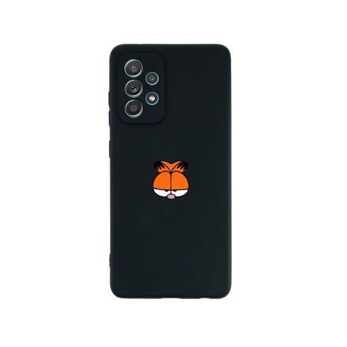 Samsung A52 Garfield Premium Silikonlu Siyah Telefon Kılıfı
