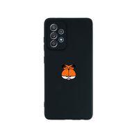 Samsung A52 Garfield Premium Silikonlu Siyah Telefon Kılıfı