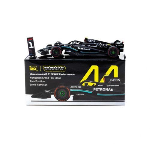Eğitici Oyuncak Tarmac Works X iXO Models 1/64 Mercedes-AMG F1 W14 E Performance Hungarian Grand Prix 2023 Pole Position Lewis Hamilton