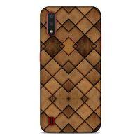 Samsung Galaxy A01 Kılıf Patchwork (26) Tpu Silikon Kılıf Açık Kahverengi