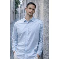 Faulkner Modal Kumaş Yakalı Uzun Kollu Yazlık Erkek Gömlek - Soğuk Mavi