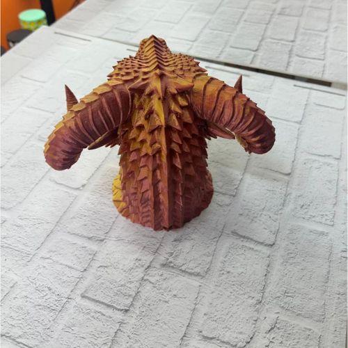 Asil Tasarım Gold–red Ejderha Heykeli Hediyelik Fantastik Dekor