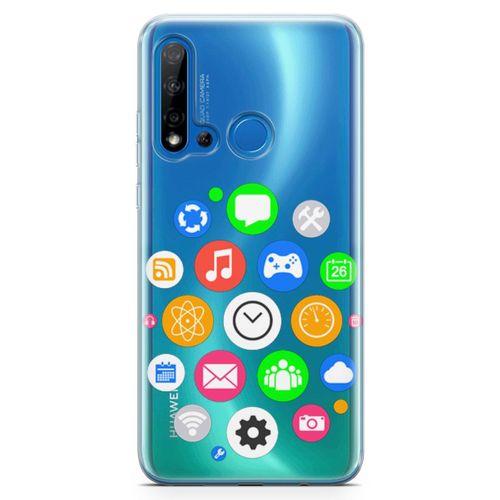 Huawei P20 Lite 2019 Kılıf Akıllı Saat Arka Kapak Koruma Desenli Full Koruyucu