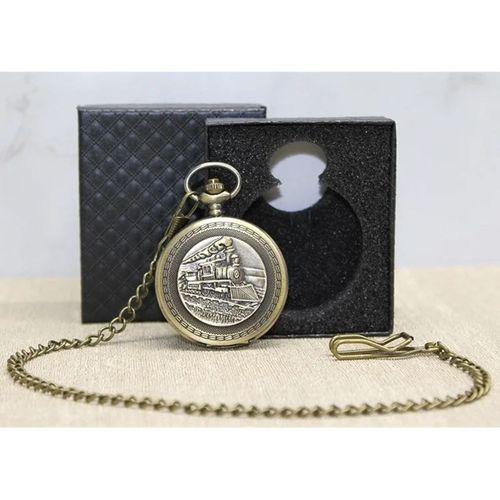 Özel Kutulu Tren Temalı Köstekli Saat Alk4670