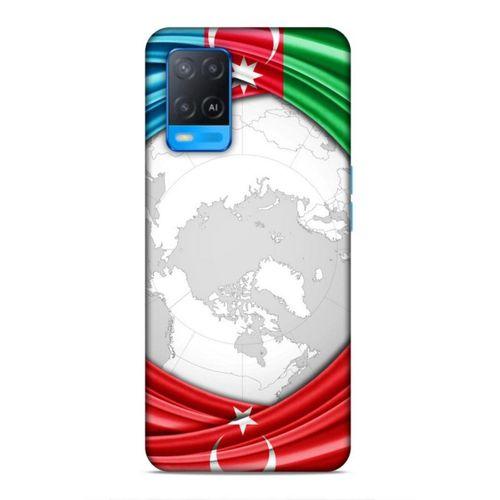 Oppo A54 4G Uyumlu Kılıf Azarbaijan (17) Tasarım Kılıf Dünya Bayraklar