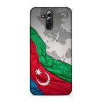 Huawei Mate 20 Lite Uyumlu Kılıf Azarbaijan (16) Kalın Kılıf Harita Bayrak