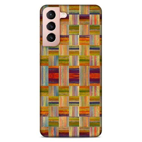 Lopard Samsung Galaxy S21 Uyumlu Kılıf Wood'X (49) Ultra Silikon Kılıf Baskılı