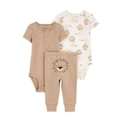 Carter's Carter's Erkek Bebek Body Pantolon Set 3'lü Paket 1R035310 Kahverengi