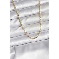 14K Gold Renk Kaplama Ezme Plaka Model CM Kadın Kolye