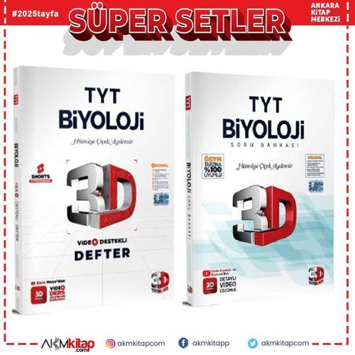 3D Yayınları TYT Biyoloji Video Destekli Defter ve Soru Bankası Seti 2 Kitap