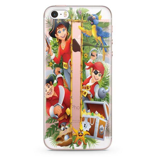 Apple iPhone SE Kılıf Karayip Korsanları Arka Kapak Koruma Desenli Full Koruyucu