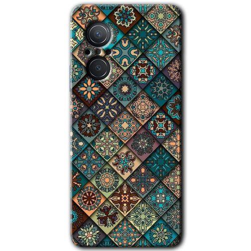 Huawei Nova 9 SE Kılıf HD Desen Baskılı Arka Kapak - Mat Mandala + Kırılmaz Cam