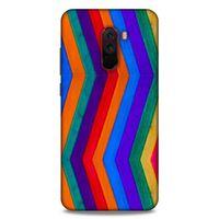 Lopard Xiaomi Pocophone F1 Uyumlu Kılıf Wood'X (25) Antişok Kapak Baskılı