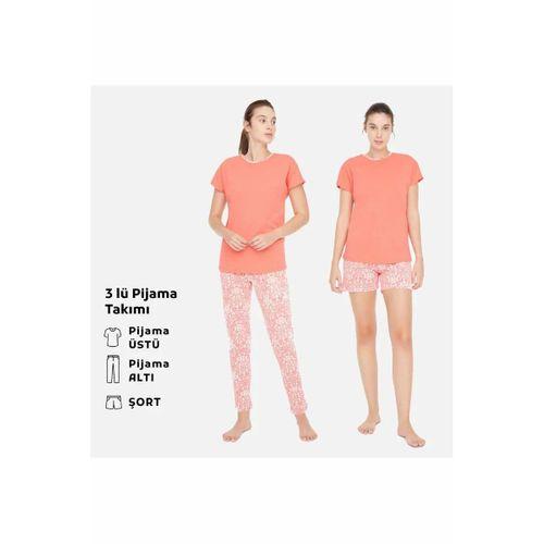 - Kadın Mercan 3 Lü Pijama Takımı