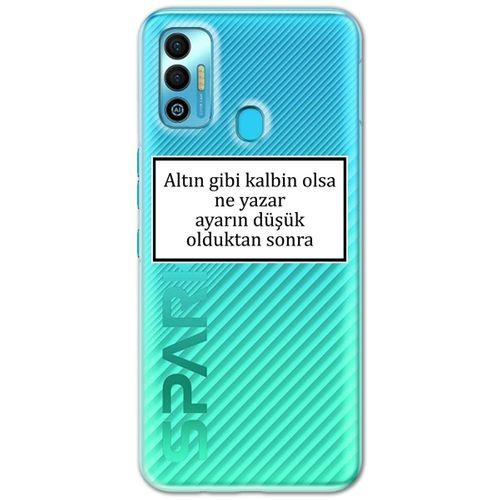 Tecno Spark 7T Kılıf HD Yazı Baskılı Silikon Arka Kapak - Yazı 3