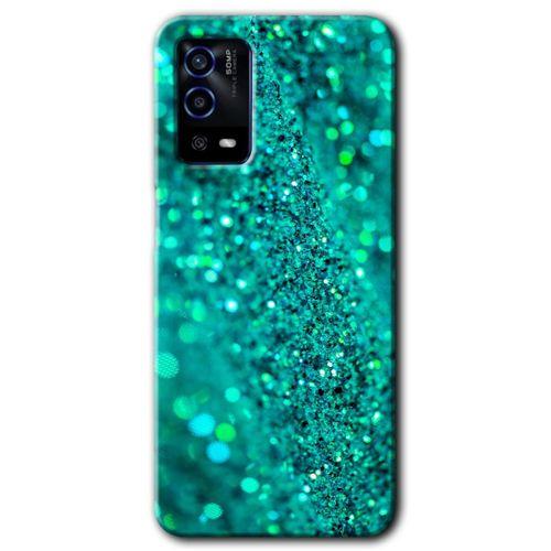 Oppo A55 Kılıf HD Desen Baskılı Arka Kapak + Temperli Cam - Diamonds