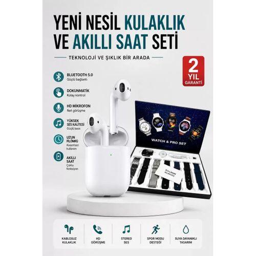 2025 Model Akıllı Saat Ve 2.nesil Tws Bluetooth Kulaklık Yüksek Ses Kaliteli