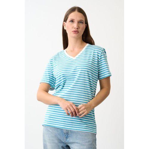 ALEXANDERGARDI V Yaka Çizgili T-shirt