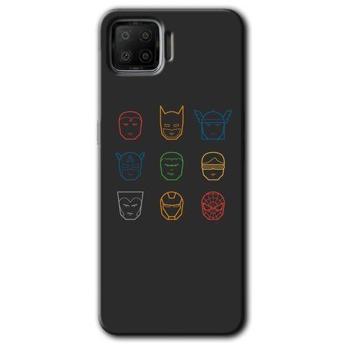 Oppo A73 Kılıf Baskılı Arka Kapak - Avengers Minimalism +Tam Ekran Koruyucu