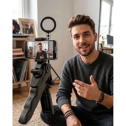 Katlanabilir Telefon Standı Mini Tripod Masaüstü Video Çekim Tutucu