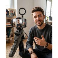 Katlanabilir Telefon Standı Mini Tripod Masaüstü Video Çekim Tutucu