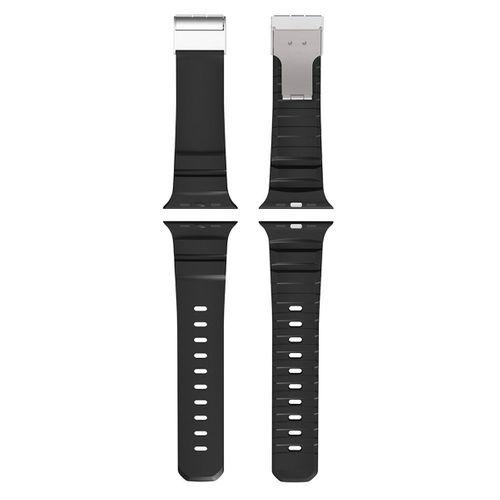 Apple Watch 44mm Zore KRD-145 Metal Tokalı Silikon Kordon
