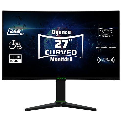 Monster Aryond A27 V1.2 27" 240HZ Full HD Curved Hoparlörlü Oyuncu Monitörü