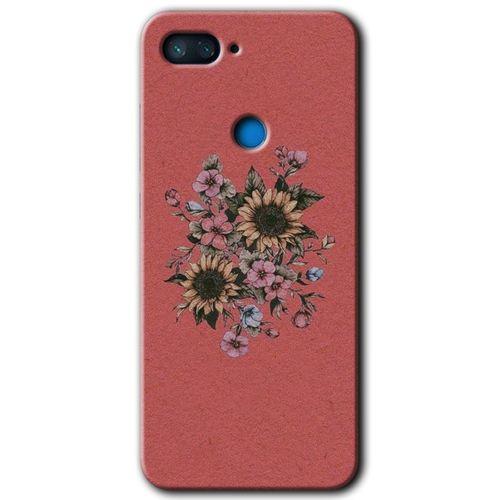 Xiaomi Mi 8 Lite HD Baskılı Kılıf + 9D Tam Ekran Koruyucu - Retro Çiçek