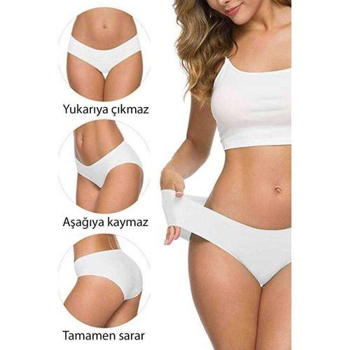 6 Adet Kadın Dikişsiz Lazer Kesim Esnek İz Yapmayan Külot S3