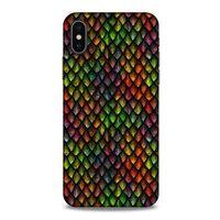 Apple iPhone XS Kılıf Dragons (6) Silikon Kılıf Ejderha Skin Çok Renkli